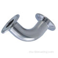 Baja keluli Sanitary press Pipe Fitting Reducer 90 Degree Elbow